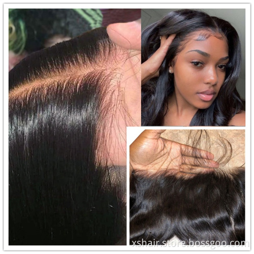 Virgin Remy Straight Brazilian Human Hair Lace Front Wig Mink HD lace Wigs Natural Human Hair Wigs For Black Women